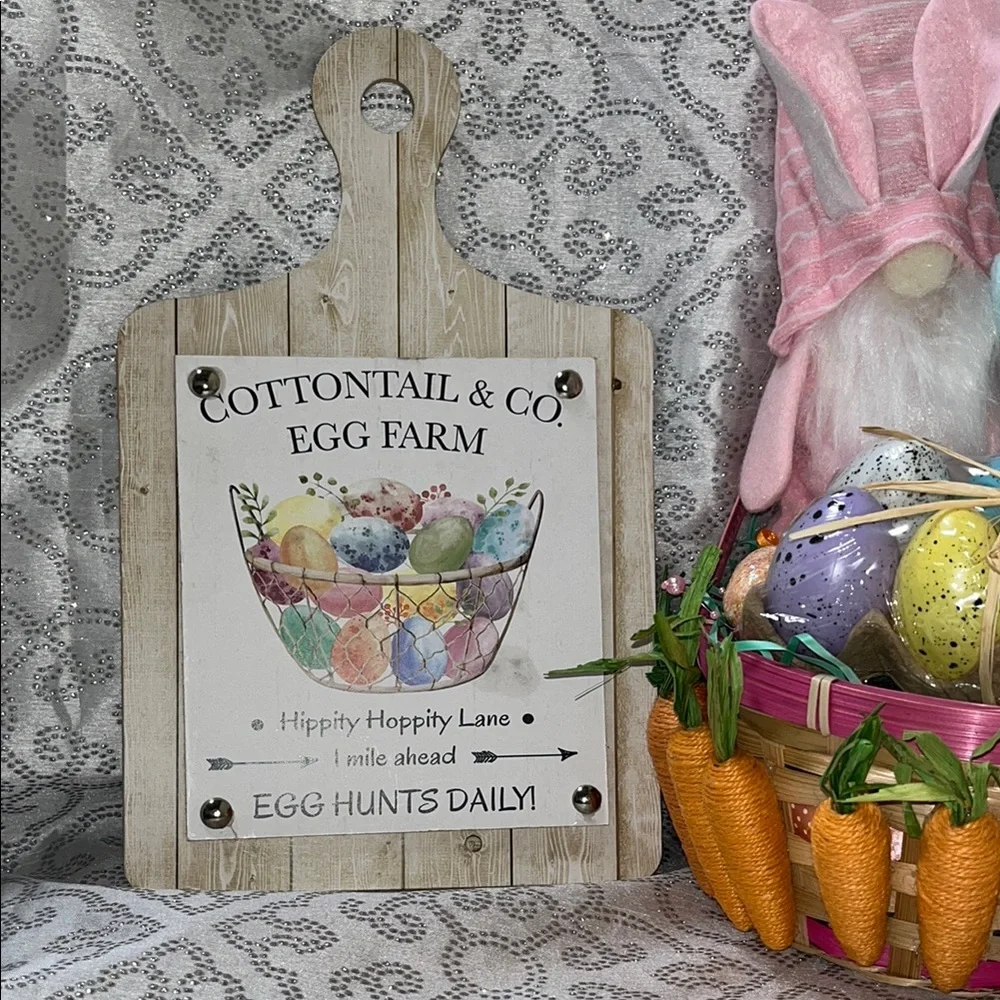 Easter wall art Cottontail & Co